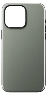 Image de Nomad Sport coque iPhone 15 Pro Max – Compatible avec MagSafe et la charge sans fil – Plaque arrière brillante pour une bonne prise en main – Bordure de protection en TPE antidérapant - Gris