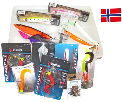 Produktbild von Norwegen Pilker und Beifänger Set Meerespilker Meereszubehör Angeln
