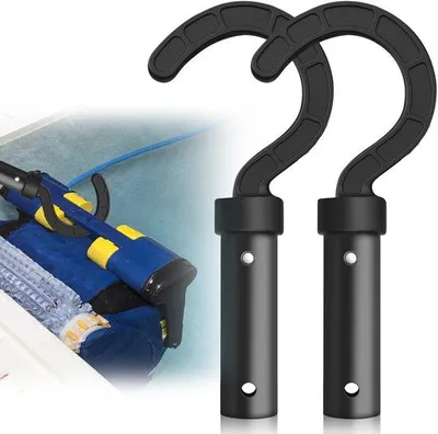 Immagine prodotto di Accessori in plastica per robot pulitori di piscine - 2 pezzi - Resistenti all'usura - Forgiati - Adatti a aste telescopiche - Ganci per piscine