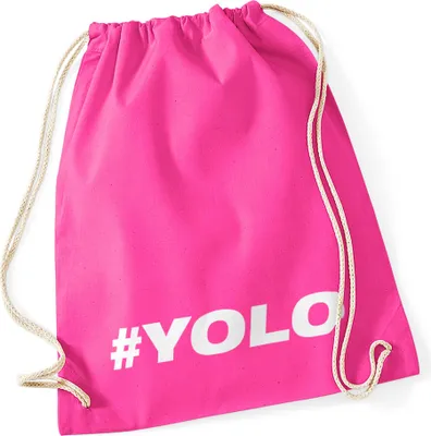 Produktbild von Turnbeutel #yolo Hashtag Hipster Beutel Tasche Baumwolle Gymbag Autiga®
