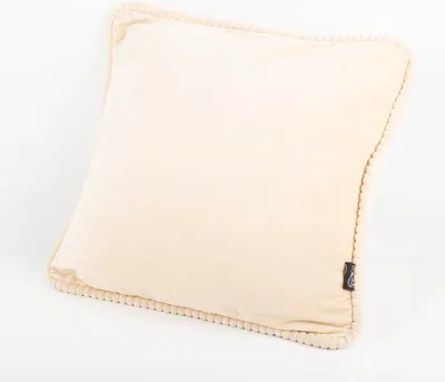 Produktbild von Samtkissen Carmel Kederumrandung dove white 45x45cm