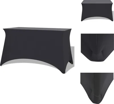 Immagine prodotto di vidaXL Copritavolo stretch 2 pezzi 183 x 76 x 74 cm antracite - Coperture