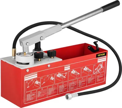 Produktbild von Hydrostatic Pressure Test Pump, Test Up to 25 bar/2.5 MPa, 3.2 Gallon Tank, Hydraulic Manual Water Pressure Tester Kit w/ Two-Unit Gauge & R 1/2" Connection, for Pipeline Fluid Pressure Testing