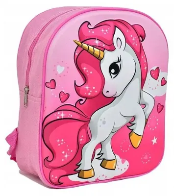 Produktbild von Einhorn Pink Fantasy 3D Rucksack, Tasche 30 cm
