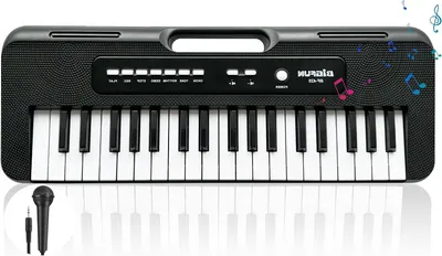 Immagine prodotto di Kinderpiano – Giocattolo musicale – Per imparare la musica – 37 tasti – 42 cm – Nero