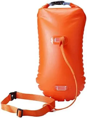 Produktbild von Open Water Swim Boje Ultraleicht Sicherheits Schwimmer Schwimmsack für Schwimmer Triathleten Schnorchler Surfer (Orange)