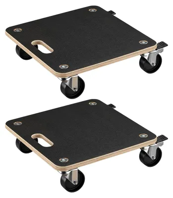 Obrázek produktu pro Přepravní rolovací deska - 250 kg na kus - 4 otočná kolečka - Sada 2 dřevěných rolovacích desek - 575 x 290 x 144 mm - Stěhování a přesun nábytku
