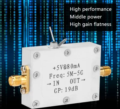 Obrázok produktu pre 5M-5GHz širokopásmový zosilňovač RF signálu Zisk 19dB@2G Širokopásmové zosilnenie