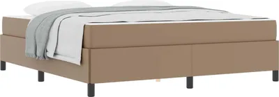Produktbild von vidaXL Bettrahmen mit Matratze Cappuccino 180 x 200 cm Stoff