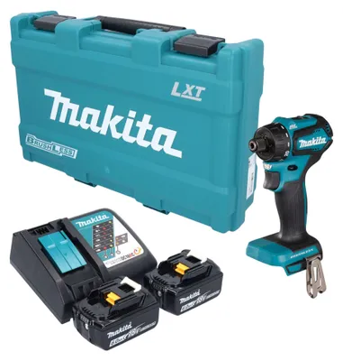 Image de Perceuse-visseuse sans fil Makita DDF 083 RGK 18 V 40 Nm 1/4" sans balais + 2 batteries 6,0 Ah + chargeur + mallette