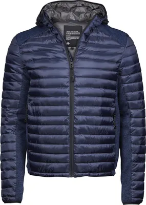Produktbild von Tee Jays Herren Crossover Gesteppte Outdoorjacke Mit Kapuze PC3415 (L) (Navy/Navy meliert)