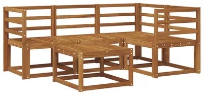 Produktbild von vidaXL Outdoor-Sofagarnitur 5 pcs Natur Massivholz Akazie