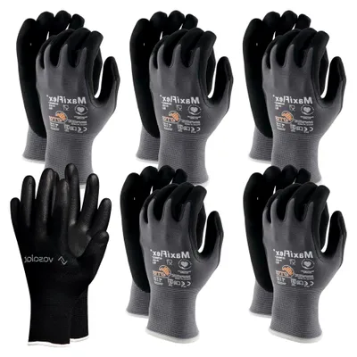 Produktbild von ATG Maxiflex Handschuhe Gr. 9 Ultimate 5 Paar - Arbeitshandschuhe Herren und Damen mit hervorragendem Grip - Montagehandschuhe Nitril