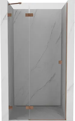 Immagine prodotto di Mexen Lunar porta doccia battente sinistra 115 cm, trasparente, rame spazzolato - 834-115-000-65-00-L