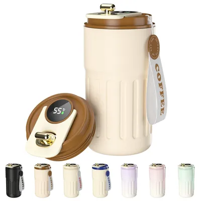 Isolierbecher 410 ml mit LED-Temperaturanzeige, Edelstahl