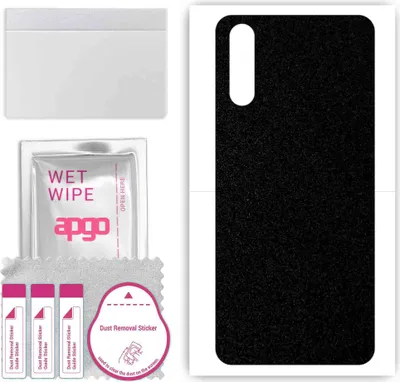 Produktbild von apgo Rückseite Schutzfolie, Skin, kompatibel mit vivo iQOO Neo 855, Hinten Displayschutzfolie aus Vinylfolie, kratzfest, einfache Montage - Mattschwarz