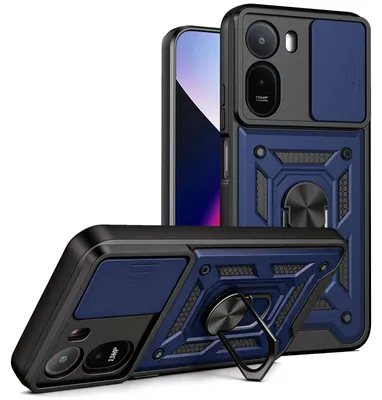 Produktbild von Outdoor Hülle für Xiaomi Redmi A7 Pro Handyhülle Kameraschutz Ringhalter Blau