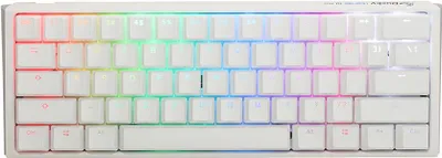 Image de Ducky One 3 Mini Pure White - Mini - filaire - USB - Commutateur mécanique - LED RGB - Blanc