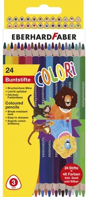Produktbild von EBERHARD FABER Dreikant-Buntstift COLORI DUO 24er Etui