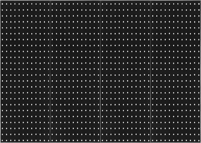 Productafbeelding van Pegboard Wandpaneel Set, 3 stuks – Metalen gereedschapwand voor garage en werkplaats – Modulair wandpaneelsysteem van staal – Matzwart
