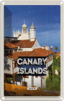 Produktbild von vianmo Blechschild 18x12 cm Canara Islands Spainsziel Bildmotiv Reisemotiv Abenteuer Reisen Urlaub