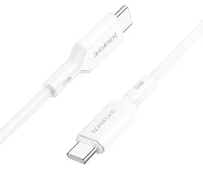 Produktbild von USB-C-Daten- und Ladekabel, Borofone BX70, 1 m, 60 W, Weiß