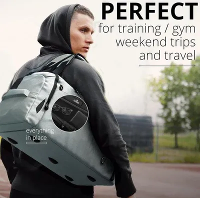 Produktbild von Famanu Sporttas mit Rugzakfunktion - 40/60 Liter, Unisex, für Sport und Reisen