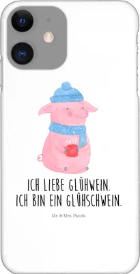 Produktbild von Mr. & Mrs. Panda Iphone 11 Handyhülle Schwein Glühwein - Weiß - Geschenk, Hülle, Punsch, Weihnachtsmarkt, Cover, Handy Case, Glühschwein, Weihnachten, Schutzhülle