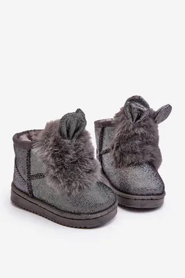 Produktbild von Kinder-Schneestiefel mit Pelzfutter und Ohren grau Betty 21