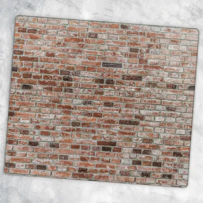 Produktbild von Glas-Herdabdeckplatten Glaskeramikkochfeld-Abdeckung Spritzschutz Glas 60 cm x 52 cm - Brown Mauer Ziegel