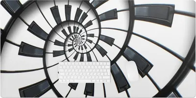 Produktbild von Spiralschlüssel – Schreibtischunterlage – Rutschfeste Tischunterlage – Schreibtischmatte für Büro & Zuhause – Schreibunterlage – Mauspad – Tischmatte – 120 x 60 cm