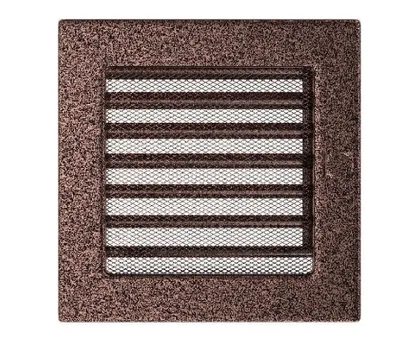 Obrázok produktu pre Nastaviteľná mriežka vzduchovodu s klapkou - meď - 17 x 17 cm