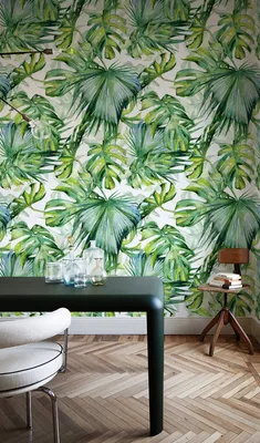 Produktbild von Coloray Fototapete 250x104 cm Latextapete Magicstick - Dense Dense Dschungel Botanical verlässt Hawaiianer