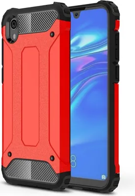 Produktbild von Mobigear Outdoor  HONOR 8S Hülle Hardcase Backcover Stoßfest - Rot