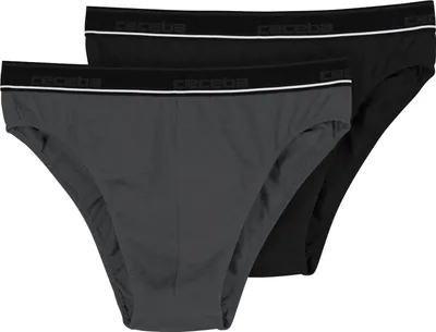 Produktbild von Ceceba Bambus-Slips 2er-Pack Übergröße grau/schwarz