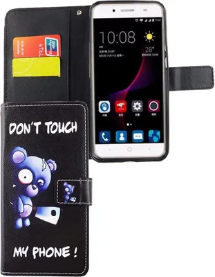 Productafbeelding van Telefoontas voor de ZTE Blade A2 Plus, met een ontwerp van een beer met een bijl