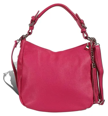 Produktbild von Florence Damen Schultertasche Shopper Tasche fuchsia pink Leder Größe 30x10x23 D2OTF134P
