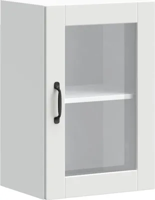 Image de Armoire murale de cuisine avec porte en verre Porto blanc