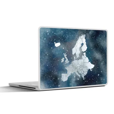 Produktbild von MuchoWow® Laptop Aufkleber Sticker Cover Karte - Europa - Sternenhimmel 40x30 cm - Laptop Dekoration - Selbstklebend
