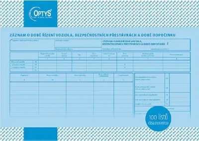 Immagine prodotto di Modulo di registrazione di guida Optys, A4, numerato, 100 fogli