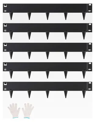 Produktbild von Rasenkante, 5er-Set, 990x181x1,5 mm, rostbeständige Beeteinfassung aus Metall