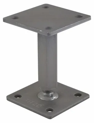 Obrázok produktu pre Podpera stĺpika / podperná noha s nastaviteľnou výškou 122-182 mm so závitom | UP=100x100 mm