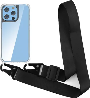 Image de Coque En Silicone Pour Apple Iphone 11 Pro Transparente + Lanière Noire A2160