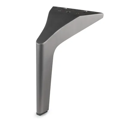 Produktbild von Möbelfuß 180 mm Metall Dunkles Nickel– Sofa Bein, Tischbein, Bettfuß, Schrankfuß [1 Stück]