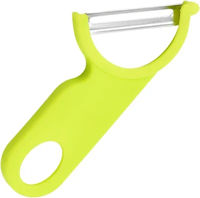 Productafbeelding van Y-vormige keukendunschiller, Y-dunschiller, aardappelschilmesje van koolstofstaal, antislip handvat, kolenschiller, schuine vorm, appelschiller,