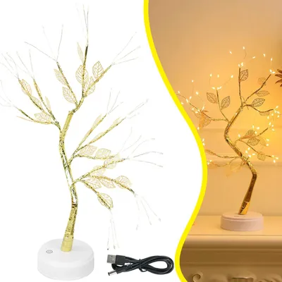 Produktbild von LED Baulampe, Batterie‑ oder USB‑betrieben, Warmweißes Nachtlicht mit Touch‑Schalter, für Wohnzimmer und Zimmerdekoration