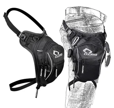 Produktbild von Taktische Motorrad-Beintasche Drop-Beintasche Oberschenkel-Taille Bauchtasche Schwarz