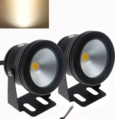 Produktbild von 2x 10W LED Unterwasser Strahler Teich Pool Licht Dimmbarer Flutlicht Spotlight für Garten Landschaft Brunnen Aquarium Beleuchtung, Warmweiß