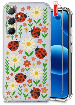 Produktbild von Hülle für Samsung S25 – Frühlingsmotive: Frühling, Blumen, durchsichtige Hülle + Displayschutzfolie