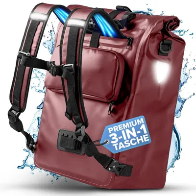 Produktbild von Fahrradtasche 3-in-1 für Gepäckträger, wasserdicht